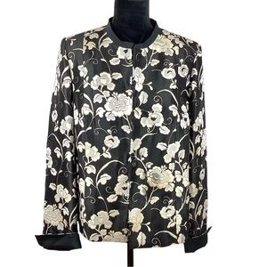 MARINA RINALDI FLORAL BLAZER JACKET
